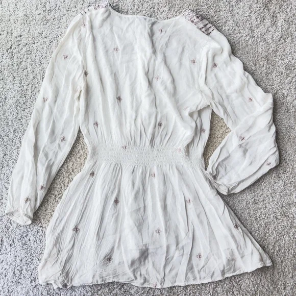 Fate Embroidered White Boho Blouse Size Small - Picture 7 of 14